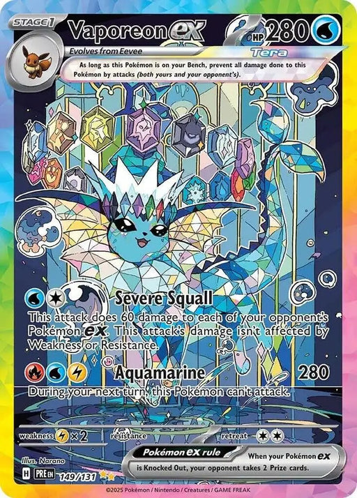 Vaporeon ex (149/131) [Scarlet & Violet: Prismatic Evolutions] - Pokemon Single