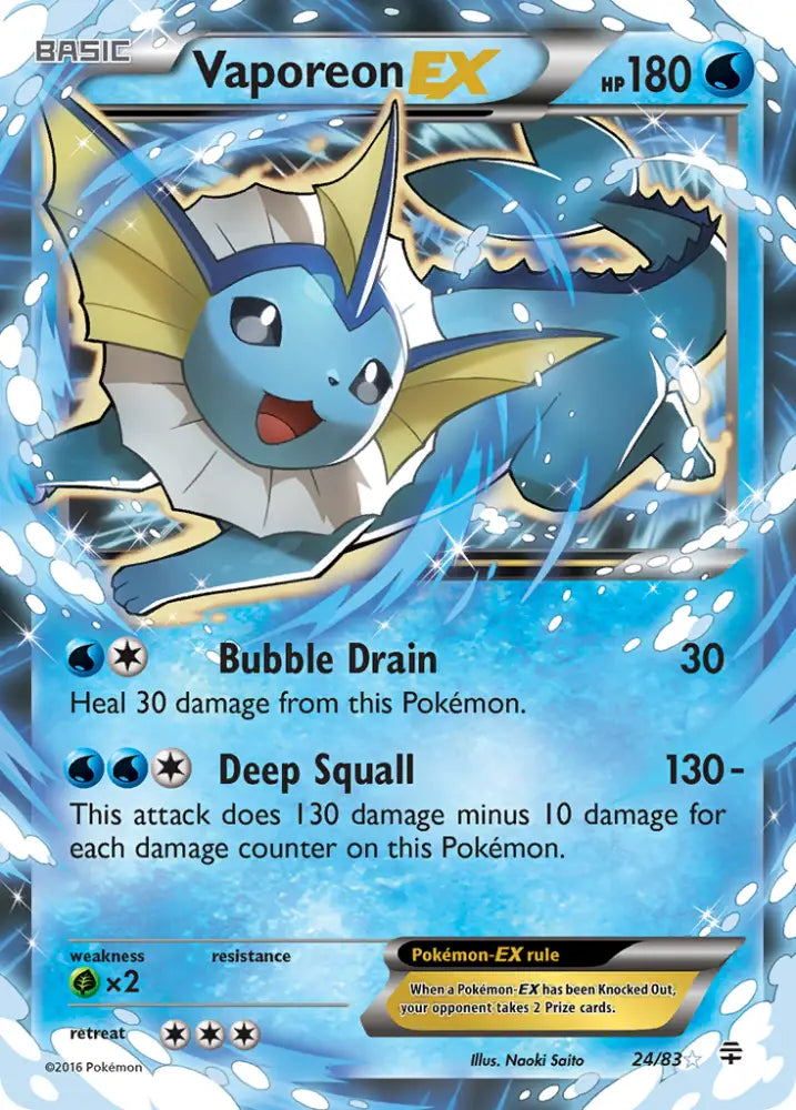 Vaporeon EX (24/83) [XY: Generations] - Pokemon Single