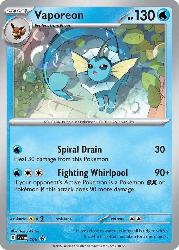 Vaporeon (SVP168) [Scarlet & Violet: Black Star Promos] - Pokemon Single