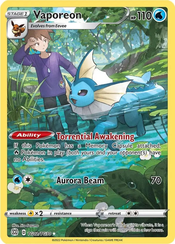 Vaporeon (TG02/TG30) [Sword & Shield: Brilliant Stars] - Pokemon Single