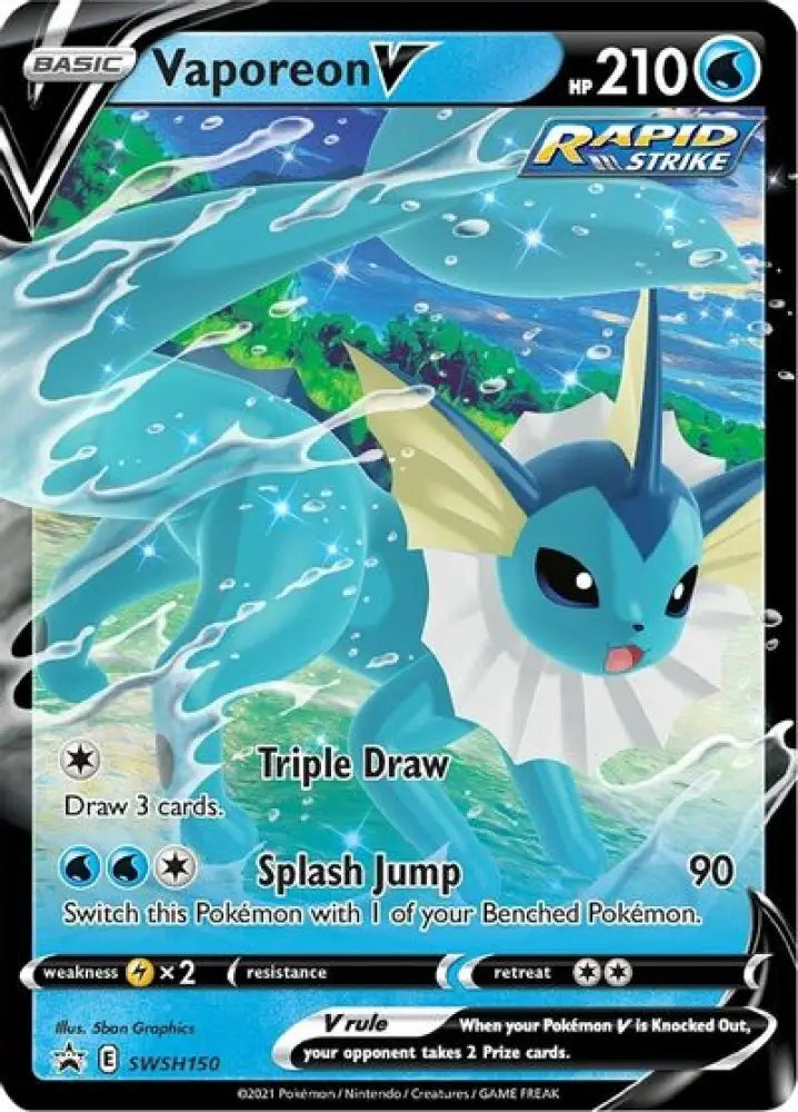 Vaporeon V (SWSH150) [Sword & Shield: Black Star Promos] - Pokemon Single