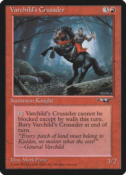 Varchild’s Crusader (Black Horse) [Alliances] - MTG Single