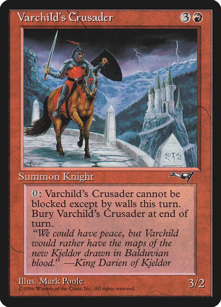 Varchild’s Crusader (Brown Horse) [Alliances] - MTG Single