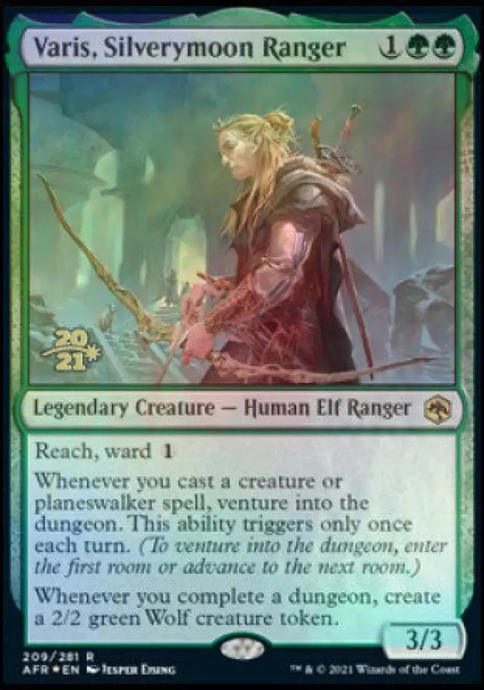 Varis Silverymoon Ranger [Dungeons & Dragons: Adventures in the Forgotten Realms Prerelease Promos] - MTG Single