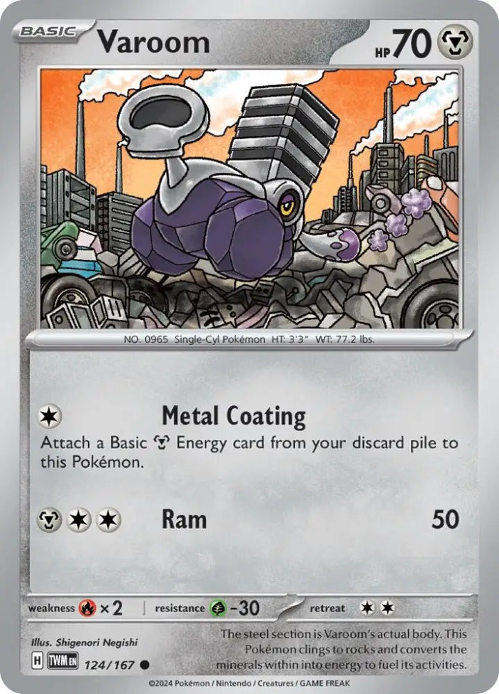 Varoom (124/167) [Scarlet & Violet: Twilight Masquerade] - Pokemon Single