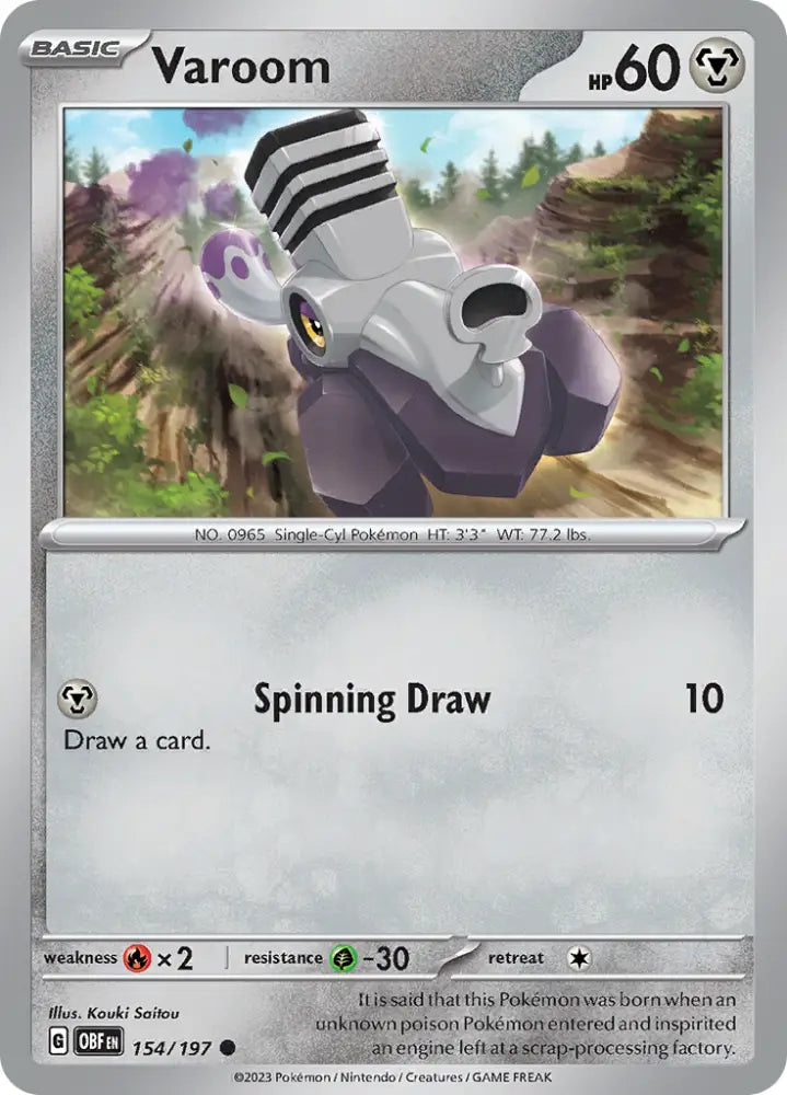 Varoom (154/197) [Scarlet & Violet: Obsidian Flames] - Pokemon Single