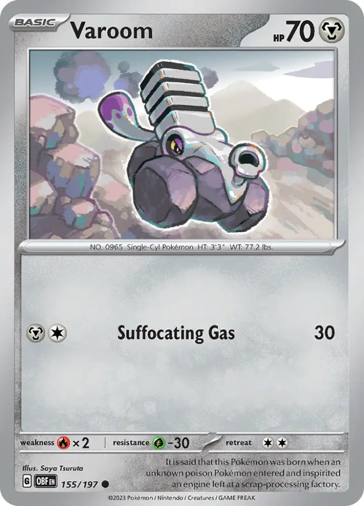 Varoom (155/197) [Scarlet & Violet: Obsidian Flames] - Pokemon Single