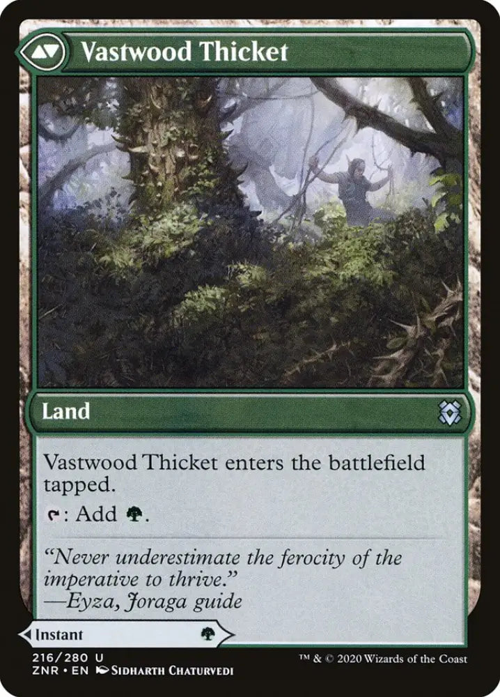 Vastwood Fortification // Vastwood Thicket [Zendikar Rising] - MTG Single