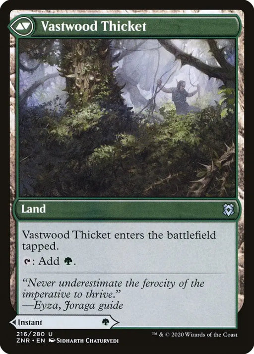 Vastwood Fortification // Vastwood Thicket [Zendikar Rising] - MTG Single