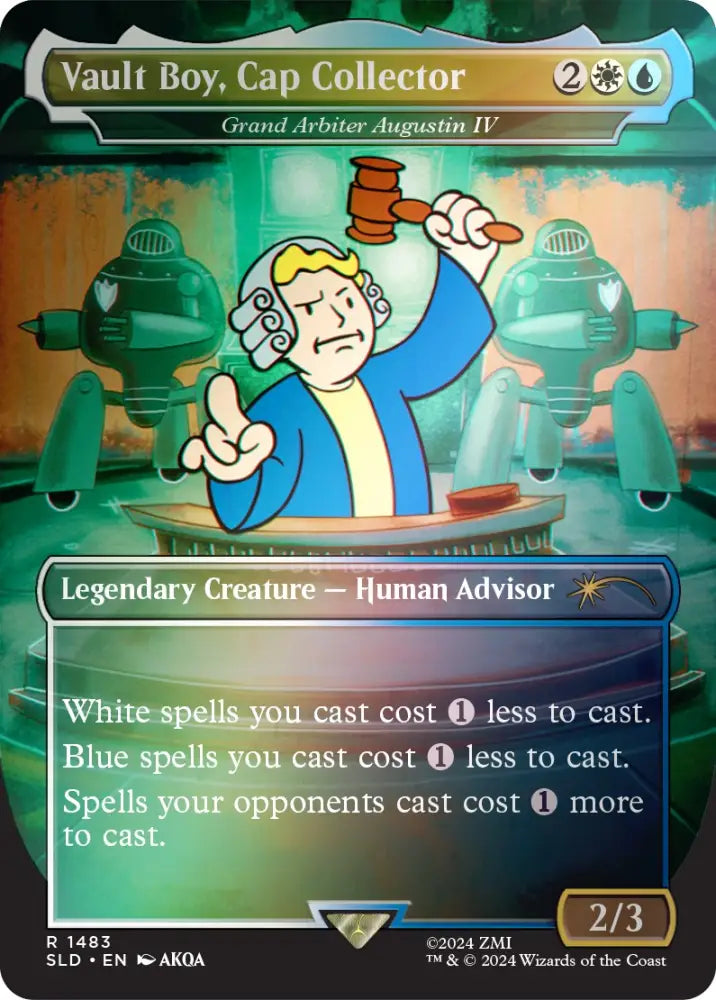 Vault Boy Cap Collector - Grand Arbiter Augustin IV (Rainbow Foil) [Secret Lair Drop Series] - MTG Single