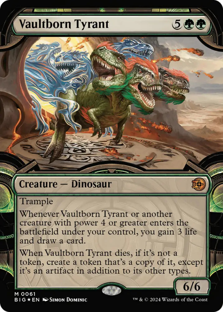 Vaultborn Tyrant (Showcase) (Raised Foil) [Outlaws of Thunder Junction: The Big Score] - MTG Single