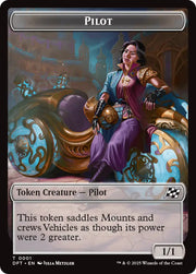 Vehicle // Pilot Double-Sided Token [Aetherdrift Tokens] - MTG Single