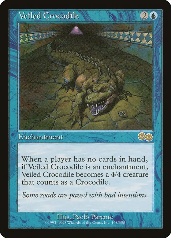 Veiled Crocodile [Urza’s Saga] - MTG Single