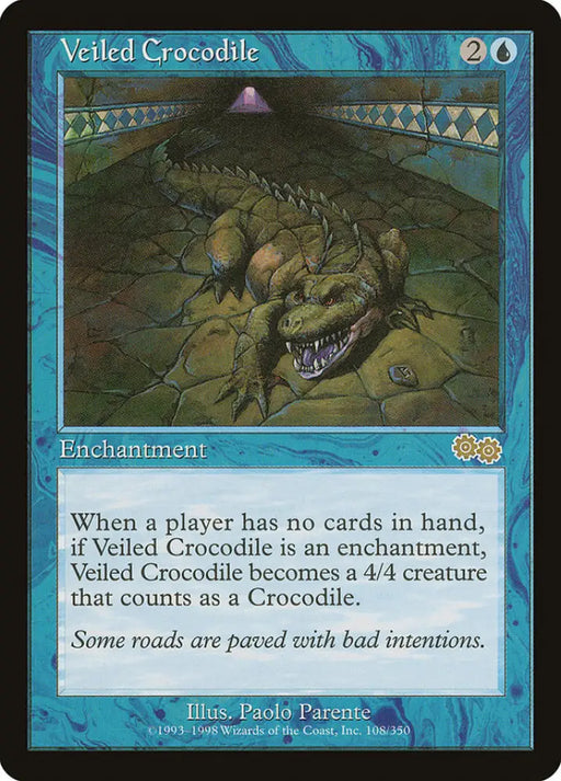 Veiled Crocodile [Urza’s Saga] - MTG Single
