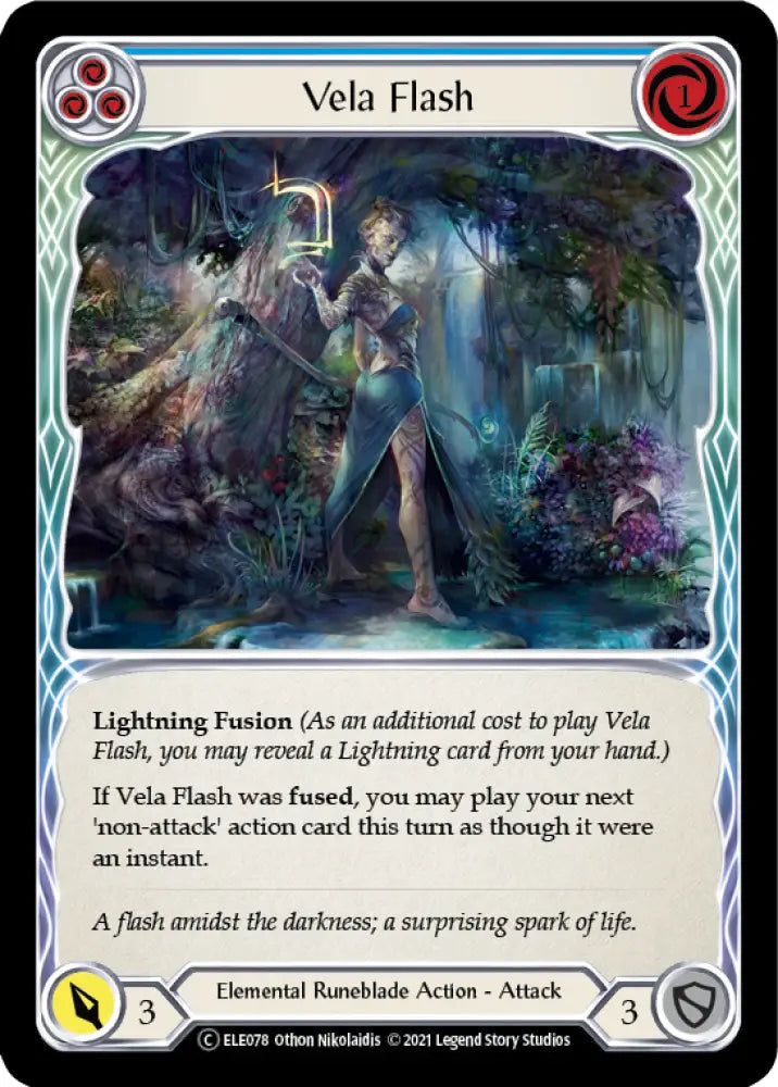 Vela Flash (Blue) [Tales of Aria Unlimited] Unlimited Rainbow Foil - Flesh And Blood Single