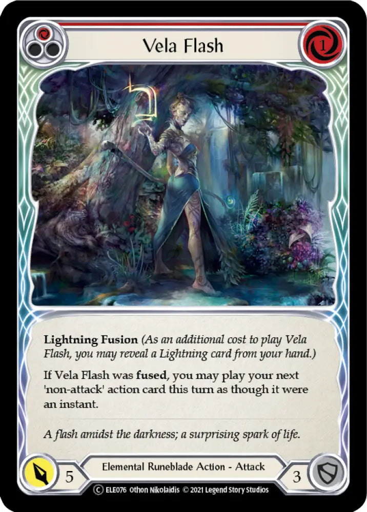 Vela Flash (Red) [Tales of Aria Unlimited] Unlimited Rainbow Foil - Flesh And Blood Single