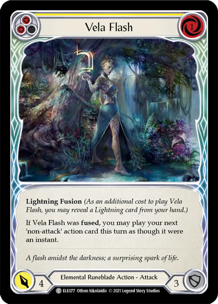 Vela Flash (Yellow) [Tales of Aria 1st Edition] 1st Edition Rainbow Foil - Flesh And Blood Single