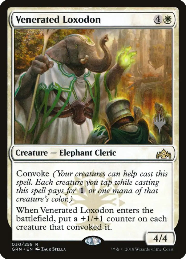 Venerated Loxodon (Promo Pack) [Guilds of Ravnica Promos] - MTG Single