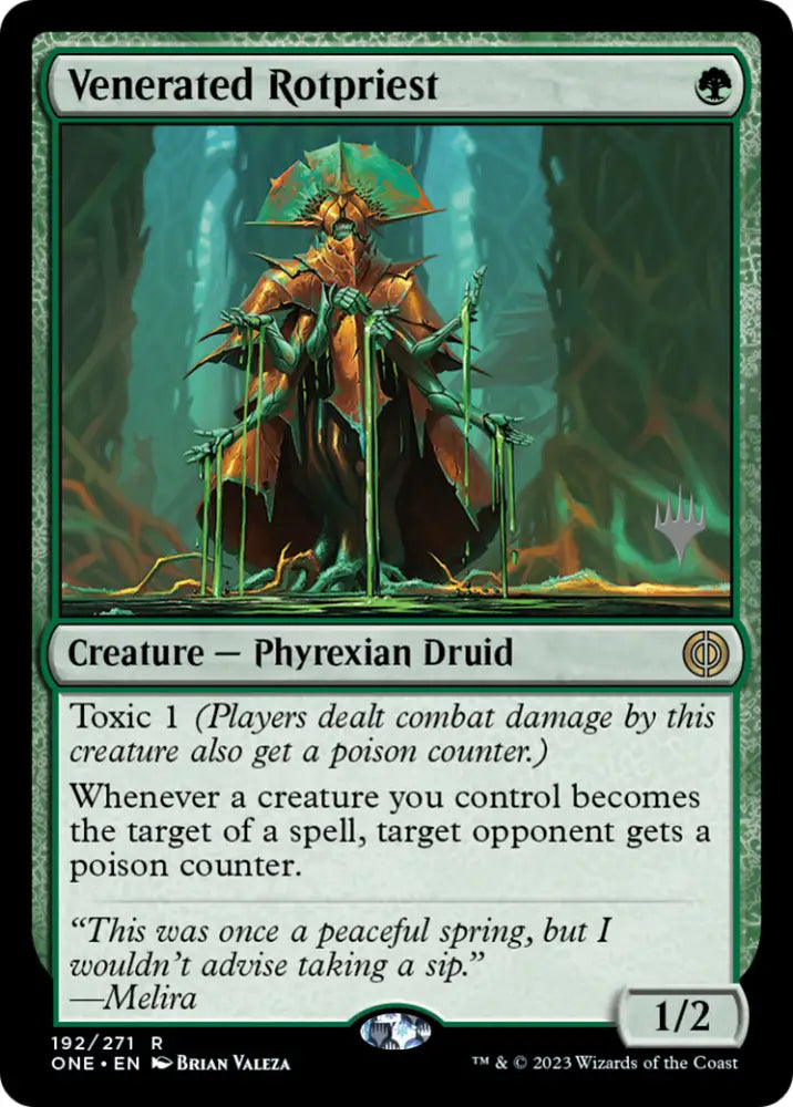 Venerated Rotpriest (Promo Pack) [Phyrexia: All Will Be One Promos] - MTG Single