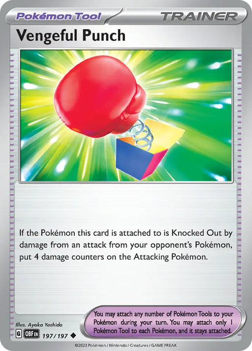 Vengeful Punch (197/197) [Scarlet & Violet: Obsidian Flames] - Pokemon Single