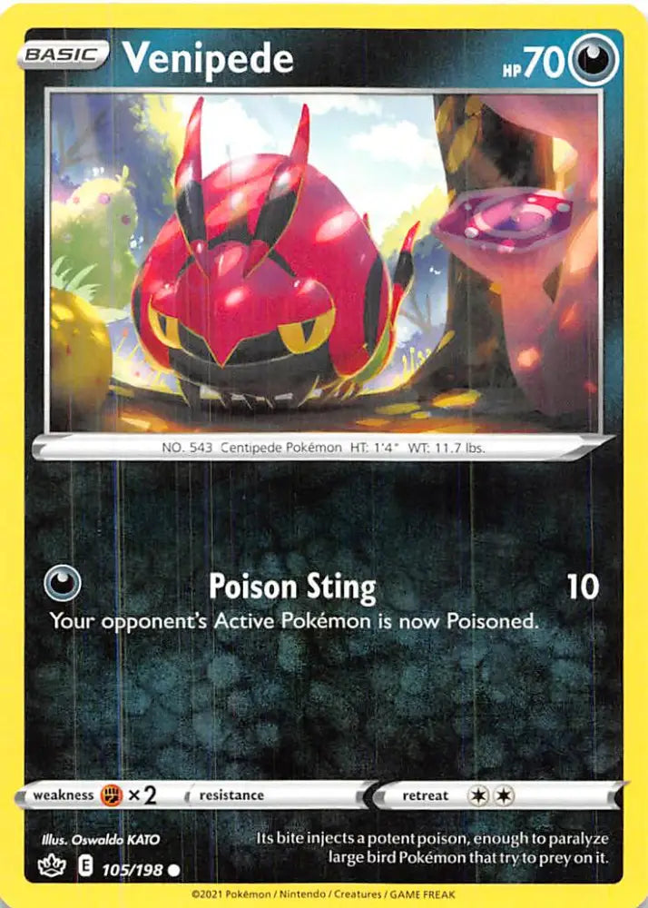 Venipede (105/198) [Sword & Shield: Chilling Reign] - Pokemon Single