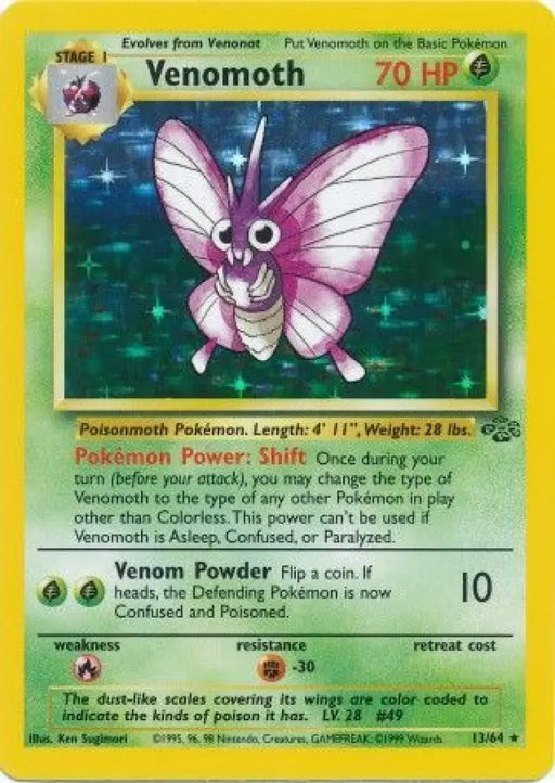 Venomoth (13/64) [Jungle Unlimited] - Pokemon Single