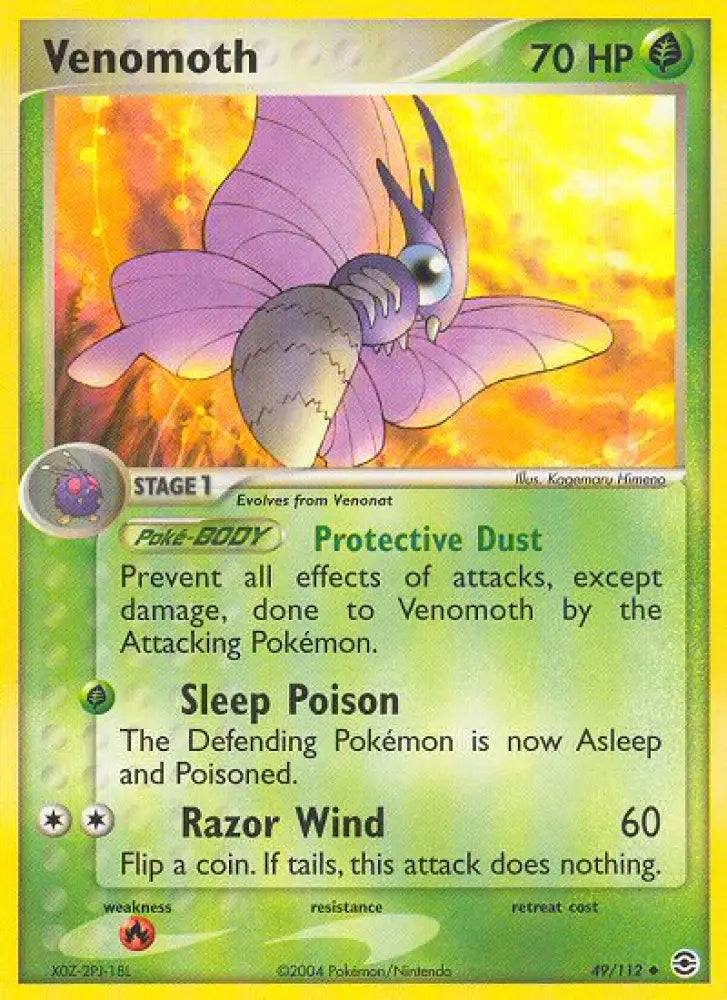 Venomoth (49/112) [EX: FireRed & LeafGreen] - Pokemon Single