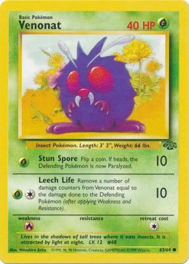 Venonat (63/64) [Jungle Unlimited] - Pokemon Single