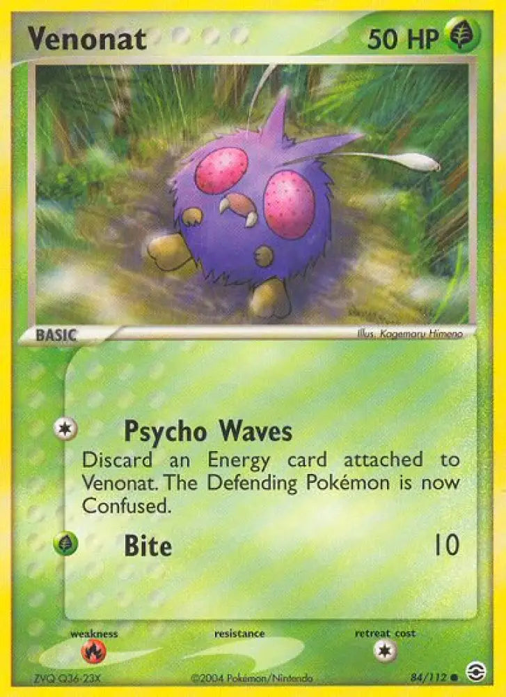 Venonat (84/112) [EX: FireRed & LeafGreen] - Pokemon Single