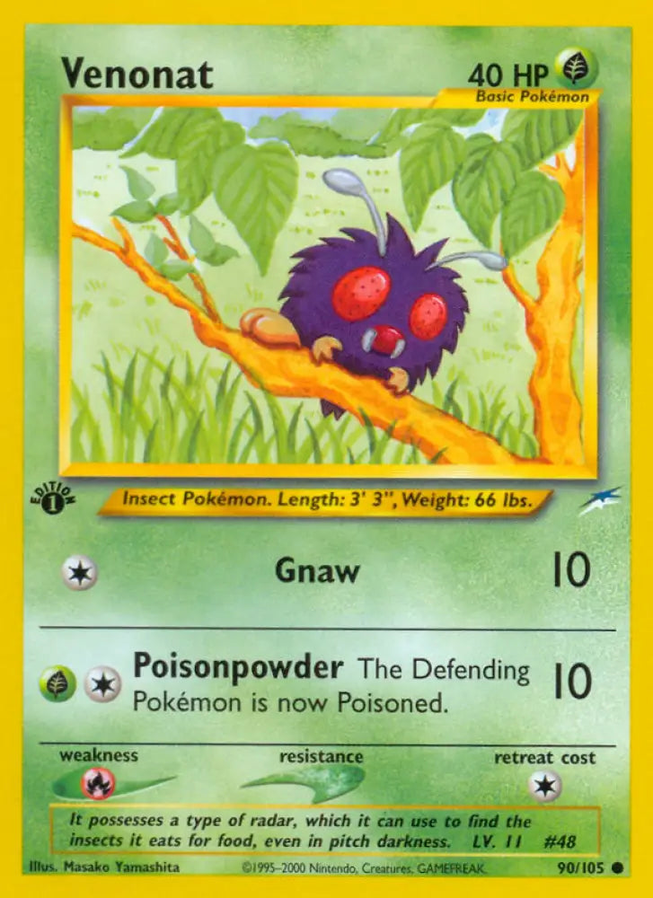 Venonat (90/105) [Neo Destiny 1st Edition] - Pokemon Single