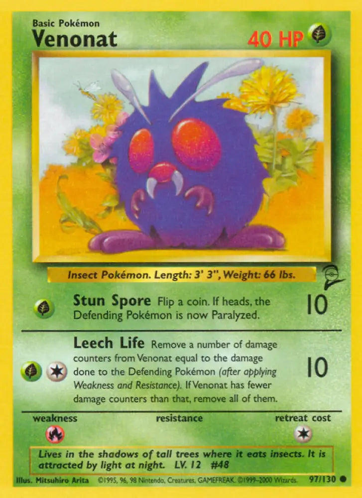 Venonat (97/130) [Base Set 2] - Pokemon Single