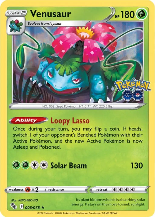 Venusaur (003/078) [Pokémon GO] - Pokemon Single