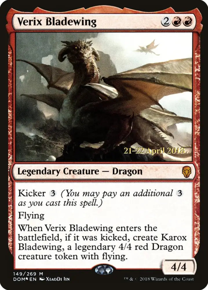 Verix Bladewing [Dominaria Prerelease Promos] - MTG Single