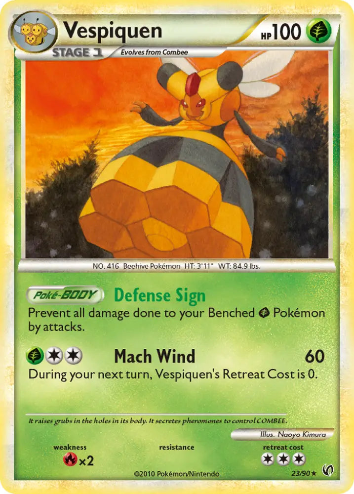 Vespiquen (23/90) [HeartGold & SoulSilver: Undaunted] - Pokemon Single
