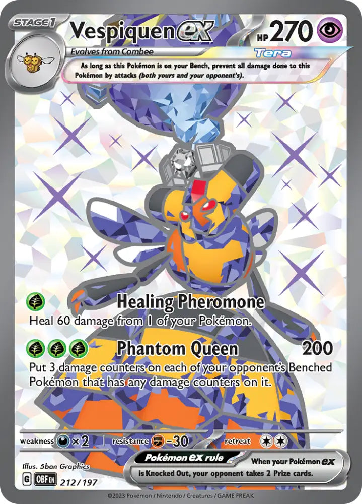 Vespiquen ex (212/197) [Scarlet & Violet: Obsidian Flames] - Pokemon Single