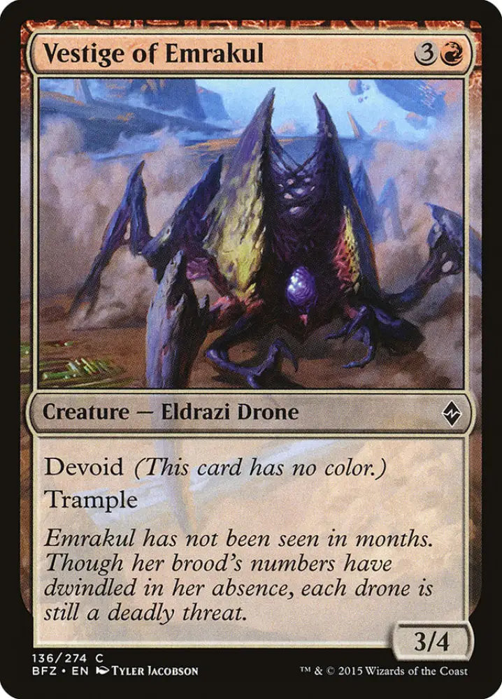 Vestige of Emrakul [Battle for Zendikar] - MTG Single