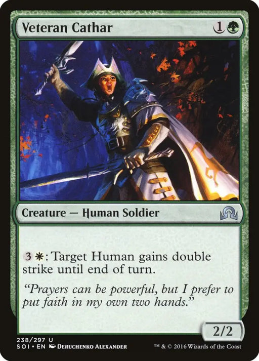 Veteran Cathar [Shadows over Innistrad] - MTG Single
