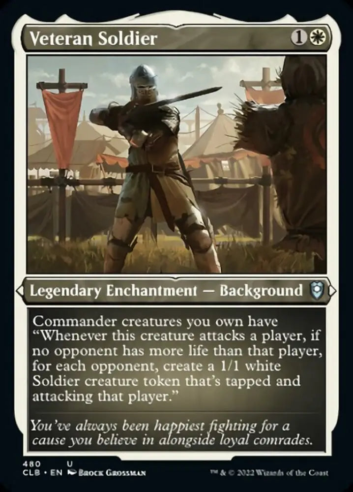 Veteran Soldier (Foil Etched) [Commander Legends: Battle for Baldur’s Gate] - MTG Single