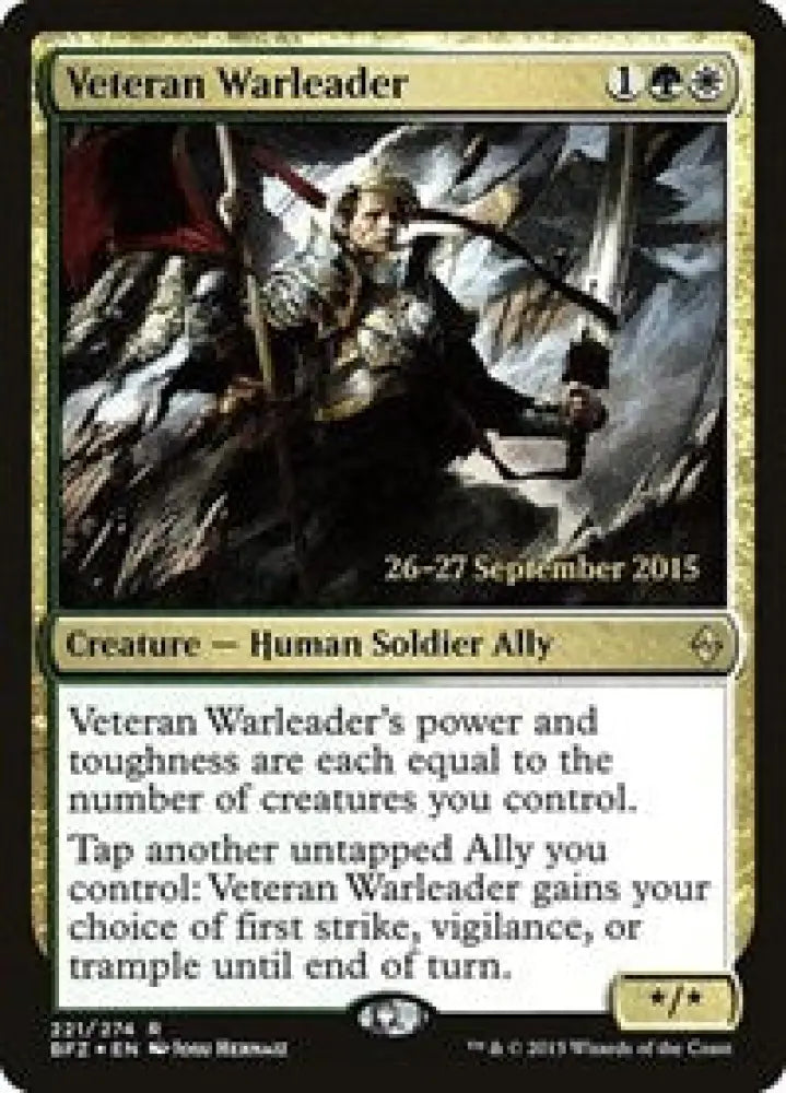 Veteran Warleader (221) [Prerelease Cards]