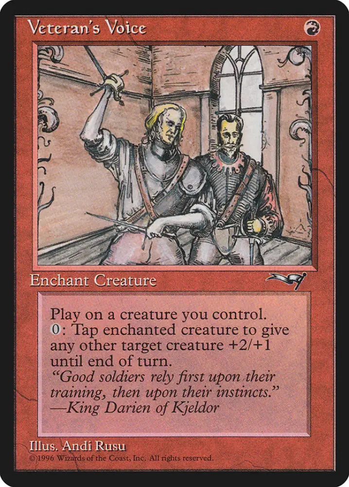 Veteran’s Voice (Window Background) [Alliances] - MTG Single