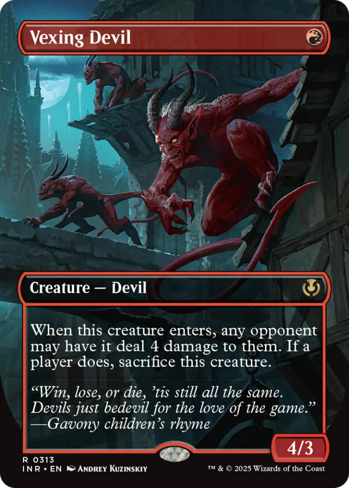 Vexing Devil (Borderless) [Innistrad Remastered] - MTG Single