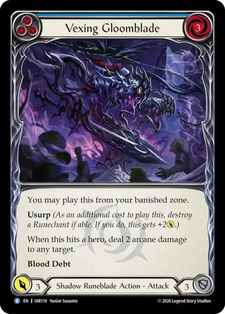 Vexing Gloomblade (Blue) (IAR119) [Usurp the Shadow Throne]