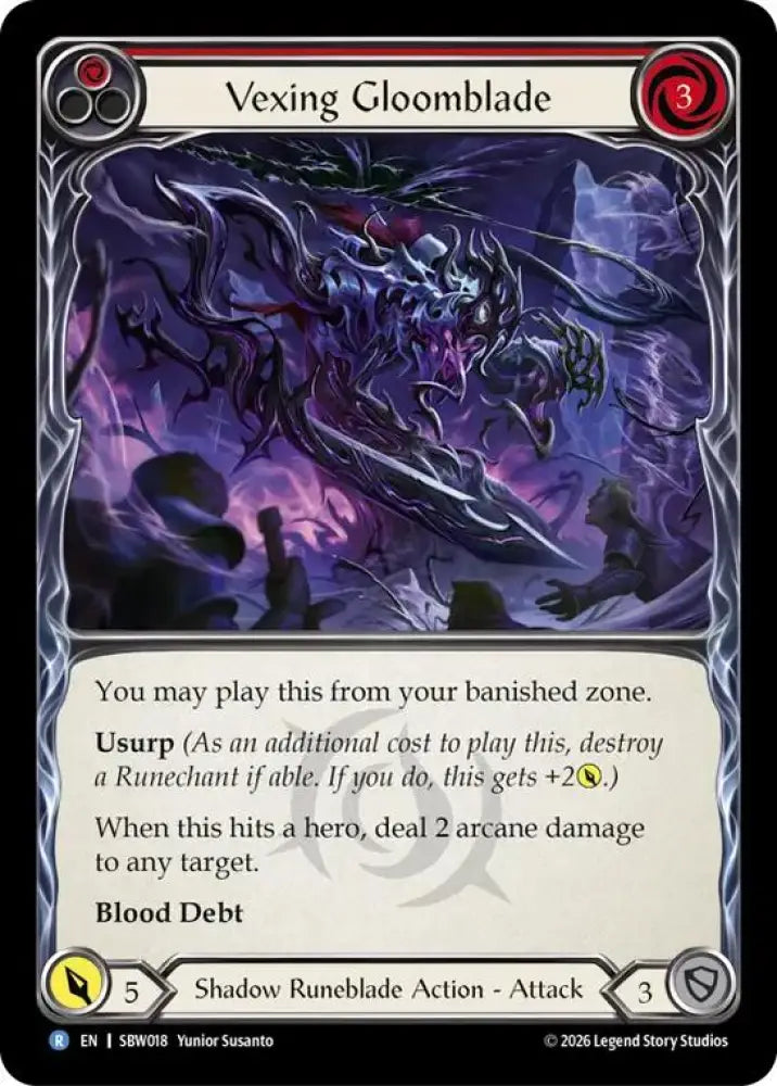 Vexing Gloomblade (SBW018) [Silver Age: Usurp the Shadow Throne]
