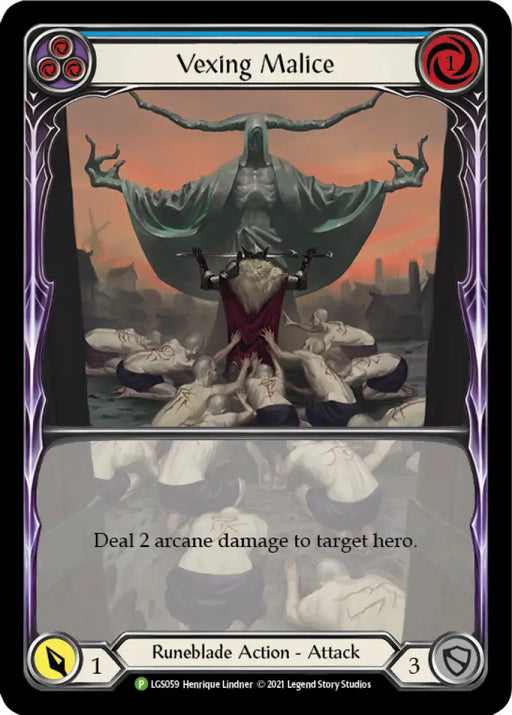 Vexing Malice (Blue) [LGS059] (Promo) Rainbow Foil - Flesh And Blood Single