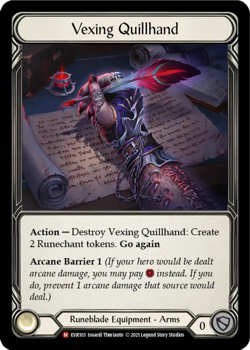 Vexing Quillhand [Everfest] 1st Edition Cold Foil - Flesh And Blood Single