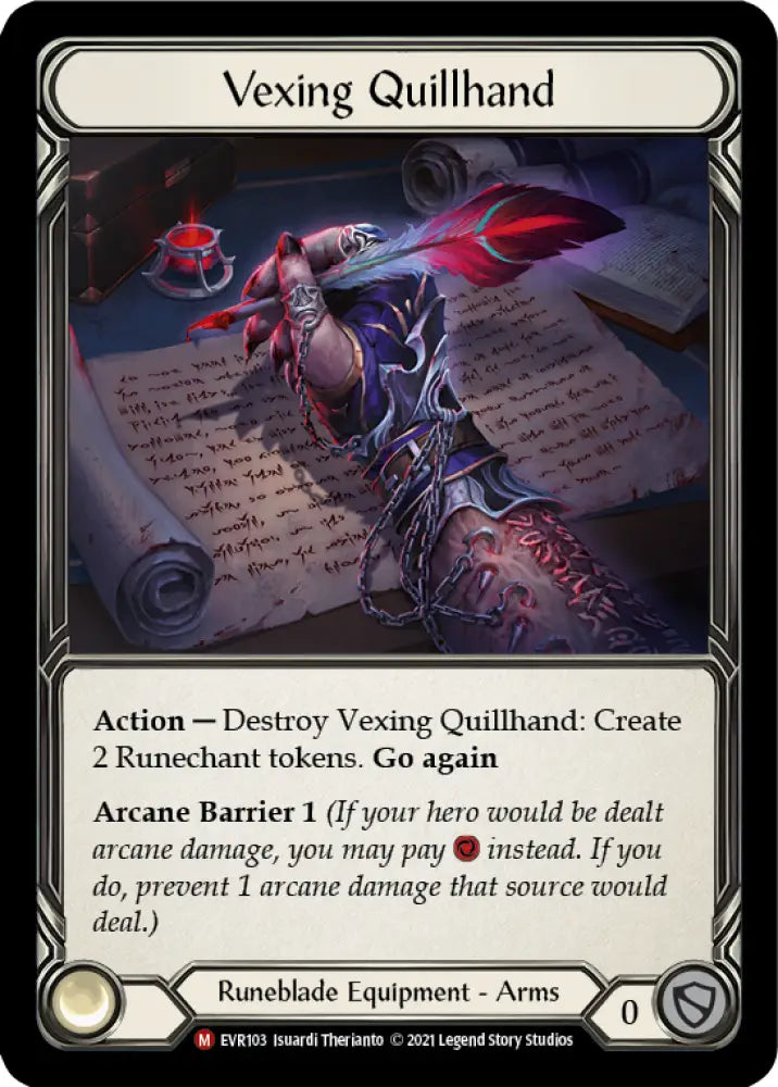 Vexing Quillhand [Everfest] 1st Edition Cold Foil - Flesh And Blood Single