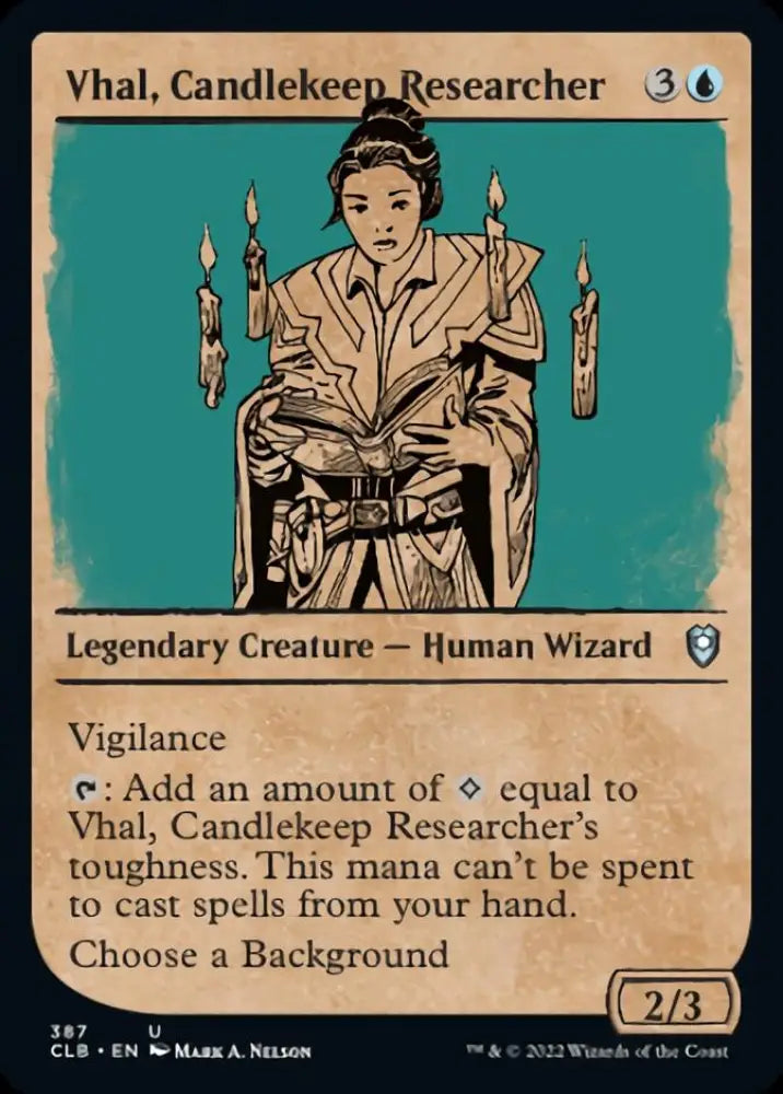 Vhal Candlekeep Researcher (Showcase) [Commander Legends: Battle for Baldur’s Gate] - MTG Single