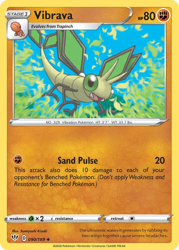 Vibrava (090/189) [Sword & Shield: Darkness Ablaze] - Pokemon Single