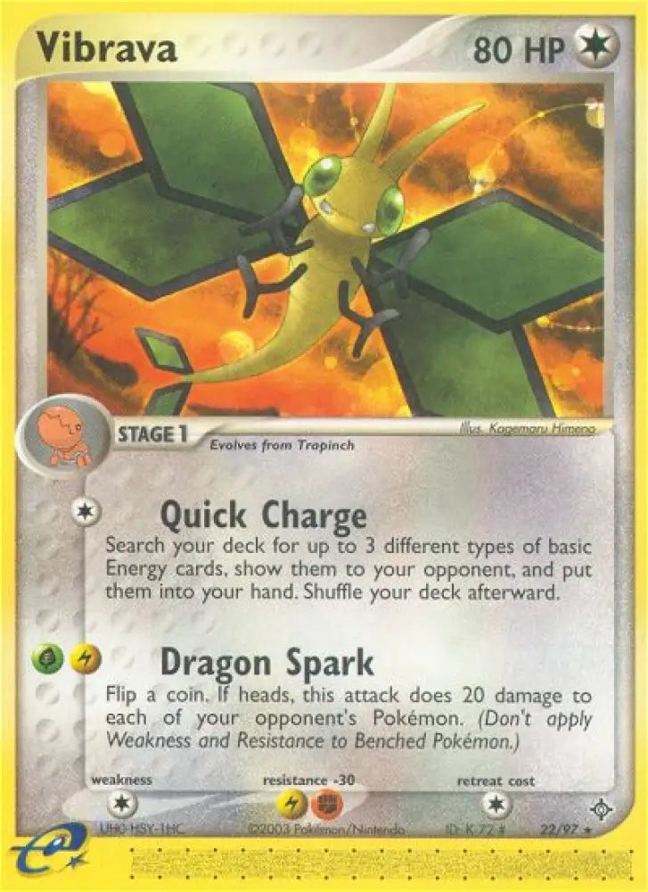 Vibrava (22/97) [EX: Dragon] - Pokemon Single