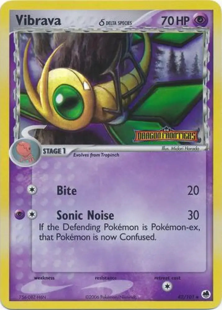 Vibrava (42/101) (Delta Species) (Stamped) [EX: Dragon Frontiers] - Pokemon Single
